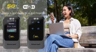 POWERTECH 5G mobile router PT-1512, WiFi 6, AX900 dual band, 4000mAh 2