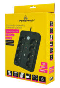 POWERTECH πολύπριζο ασφαλείας PT-1535, 8 θέσεων, με USB & USB-C θύρες, 16A, 1.5m, μαύρο 9 POWERTECH πολύπριζο ασφαλείας PT-1535, 8 θέσεων, με USB & USB-C θύρες, 16A, 1.5m, μαύρο 4