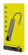 POWERTECH docking station PT-1536, 8 θυρών, USB-C σύνδεση, 87W PD, 100Mbps, γκρι 3