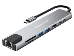 POWERTECH docking station PT-1536, 8 θυρών, USB-C σύνδεση, 87W PD, 100Mbps, γκρι 1 POWERTECH docking station PT-1536, 8 θυρών, USB-C σύνδεση, 87W PD, 100Mbps, γκρι