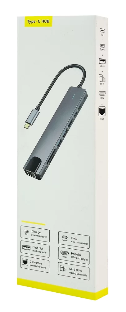 POWERTECH docking station PT-1537, 8 θυρών, USB-C σύνδεση, 100W PD, 1000Mbps, γκρι 5 POWERTECH docking station PT-1537, 8 θυρών, USB-C σύνδεση, 100W PD, 1000Mbps, γκρι - Image 3