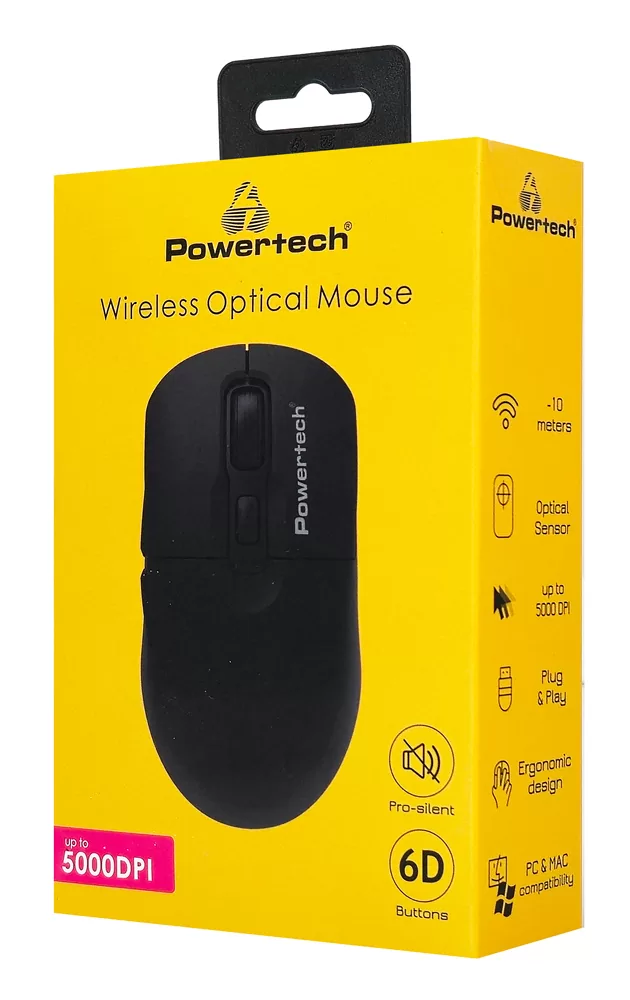 POWERTECH ασύρματο ποντίκι PT-1542, 2.4GHz, έως 5000DPI, αθόρυβο, μαύρο 6 POWERTECH ασύρματο ποντίκι PT-1542, 2.4GHz, έως 5000DPI, αθόρυβο, μαύρο - Image 4