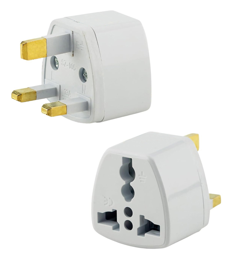 POWERTECH αντάπτορας ρεύματος PT-1545, UK/Universal, ατσάλι, λευκός 3 POWERTECH αντάπτορας ρεύματος PT-1545, UK/Universal, ατσάλι, λευκός