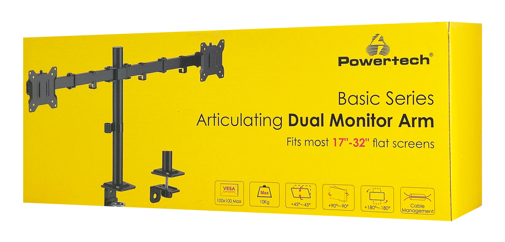 POWERTECH βάση γραφείου για 2x οθόνες PT-1552, 17-32", έως 10kg 10 POWERTECH βάση γραφείου για 2x οθόνες PT-1552, 17-32", έως 10kg - Image 8