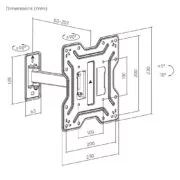POWERTECH επιτοίχια βάση τηλεόρασης PT-1555, 23-43", έως 30kg, full motion 14 POWERTECH επιτοίχια βάση τηλεόρασης PT-1555, 23-43", έως 30kg, full motion 6