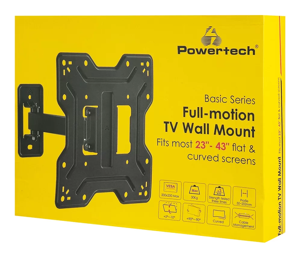 POWERTECH επιτοίχια βάση τηλεόρασης PT-1555, 23-43", έως 30kg, full motion 9 POWERTECH επιτοίχια βάση τηλεόρασης PT-1555, 23-43", έως 30kg, full motion - Image 7