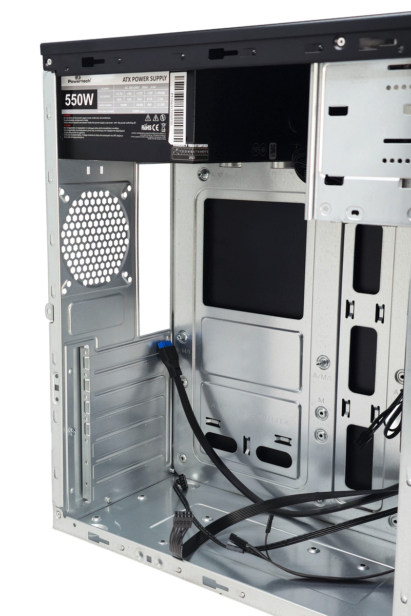 POWERTECH PC Case PT-1563 με 550W PSU, ATX Midi, 376.6x175x408.5mm, μαύρο 6 POWERTECH PC Case PT-1563 με 550W PSU, ATX Midi, 376.6x175x408.5mm, μαύρο - Image 4