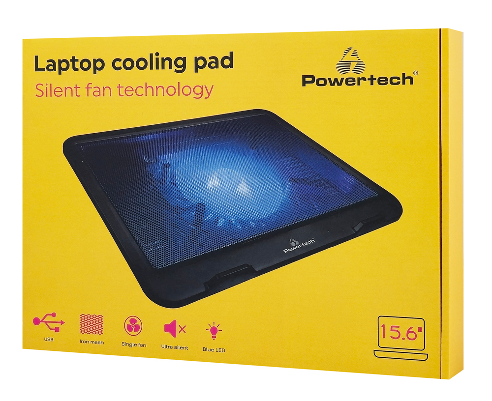 POWERTECH Βάση & ψύξη laptop PT-740 έως 15.6", 125mm fan, LED, μαύρο 5 POWERTECH Βάση & ψύξη laptop PT-740 έως 15.6", 125mm fan, LED, μαύρο - Image 3