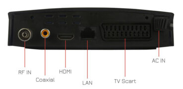 POWERTECH ψηφιακός δέκτης PT-779, MPEG4, DVB-T2, H.265, RJ45 2