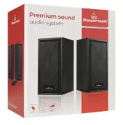 POWERTECH ηχεία Premium sound PT-845 από ξύλο, 2x 3W, 3.5mm, μαύρα 4