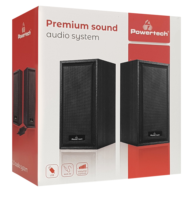 POWERTECH ηχεία Premium sound PT-845 από ξύλο, 2x 3W, 3.5mm, μαύρα 6 POWERTECH ηχεία Premium sound PT-845 από ξύλο, 2x 3W, 3.5mm, μαύρα - Image 4