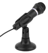 POWERTECH μικρόφωνο PT-859, με βάση, δυναμικό, 3.5mm, μαύρο 4