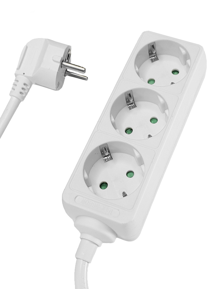 POWERTECH πολύπριζο PT-868, 3x schuko, 16A, 1.5m, λευκό 3 POWERTECH πολύπριζο PT-868, 3x schuko, 16A, 1.5m, λευκό