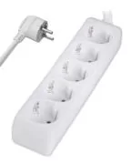POWERTECH πολύπριζο PT-869, 5x schuko, 16A, 1.5m, λευκό