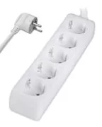 POWERTECH πολύπριζο PT-871, 5x schuko, 16A, 3m, λευκό 1