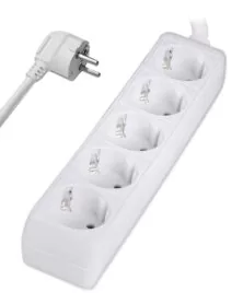POWERTECH πολύπριζο PT-871, 5x schuko, 16A, 3m, λευκό