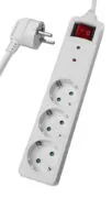 POWERTECH πολύπριζο ασφαλείας PT-879, 3x schuko, 16A, 1.5m, λευκό 1