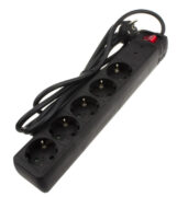 POWERTECH πολύπριζο ασφαλείας PT-883, 5x schuko, 16A, 3m, μαύρο 1 POWERTECH πολύπριζο ασφαλείας PT-883, 5x schuko, 16A, 3m, μαύρο