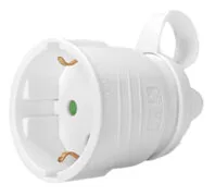 POWERTECH φις ρεύματος PT-887, 1x schuko, 16A, λευκό 1
