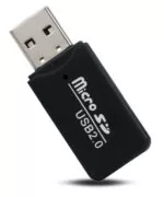 POWERTECH mini card reader PT-893, Micro SD card, μαύρος 2
