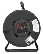POWERTECH μπαλαντέζα με βάση PT-899, 3x schuko, 16A, 25m, μαύρη