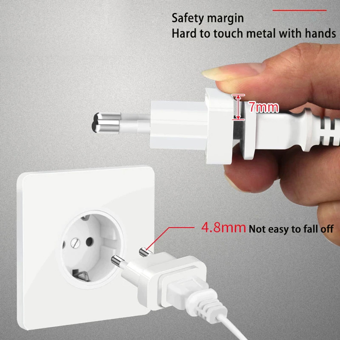 POWERTECH αντάπτορας πρίζας US σε EU PT-927, με ασφάλεια, 4.8mm, λευκός 4 POWERTECH αντάπτορας πρίζας US σε EU PT-927, με ασφάλεια, 4.8mm, λευκός - Image 2