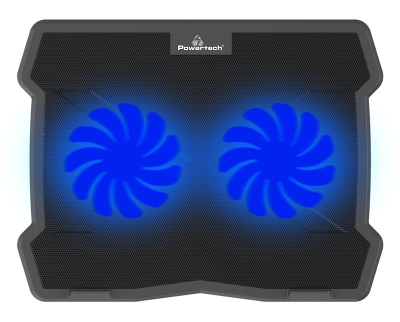 POWERTECH Βάση & ψύξη laptop PT-930, έως 15.6", 2x 125mm fan, LED, μαύρο 5 POWERTECH Βάση & ψύξη laptop PT-930, έως 15.6", 2x 125mm fan, LED, μαύρο - Image 3