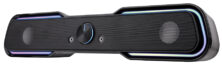 POWERTECH gaming soundbar PT-974, 10W RMS, Bluetooth, 3.5mm, RGB, μαύρο