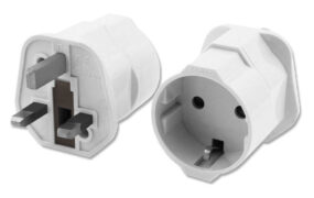 POWERTECH αντάπτορας ρεύματος PT-991, UK σε German type, 13A, λευκός 2 POWERTECH αντάπτορας ρεύματος PT-991, UK σε German type, 13A, λευκός 1