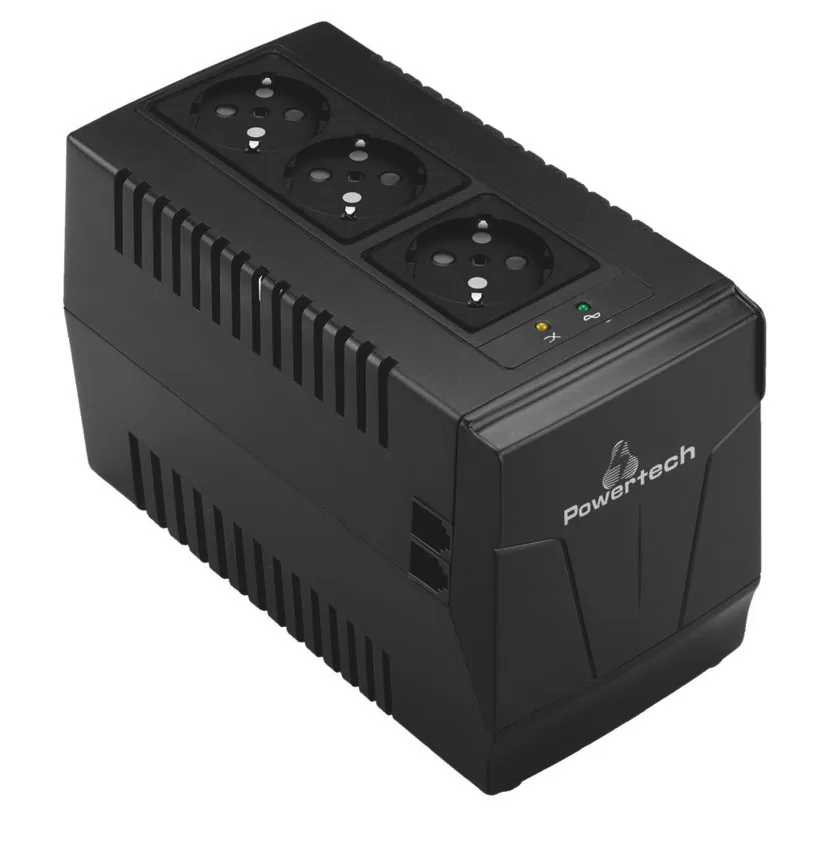 POWERTECH σταθεροποιητής ρεύματος PT-AVR-1500, 1500VA, 3x έξοδοι πρίζας 3 POWERTECH σταθεροποιητής ρεύματος PT-AVR-1500, 1500VA, 3x έξοδοι πρίζας