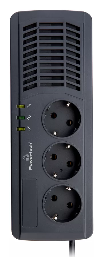 POWERTECH σταθεροποιητής ρεύματος PT-AVR1000I, 1000VA/500W, 3x schuko 4 POWERTECH σταθεροποιητής ρεύματος PT-AVR1000I, 1000VA/500W, 3x schuko - Image 2
