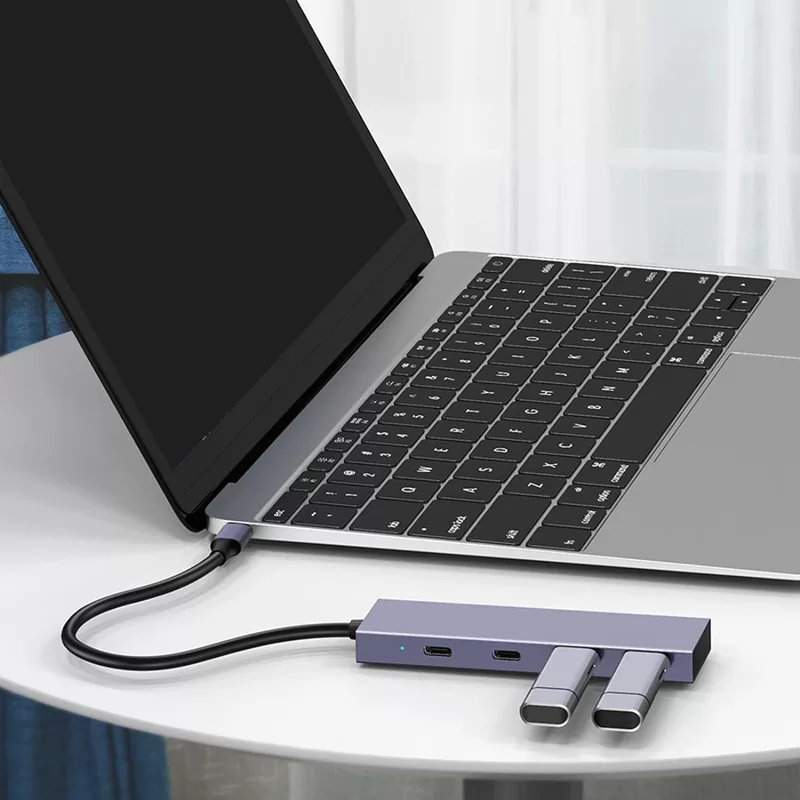 POWERTECH USB hub PTH-110, 4x θυρών, 10Gbps, USB-C σύνδεση, γκρι 4 POWERTECH USB hub PTH-110, 4x θυρών, 10Gbps, USB-C σύνδεση, γκρι - Image 2