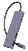 POWERTECH USB hub PTH-110, 4x θυρών, 10Gbps, USB-C σύνδεση, γκρι 1 POWERTECH USB hub PTH-110, 4x θυρών, 10Gbps, USB-C σύνδεση, γκρι