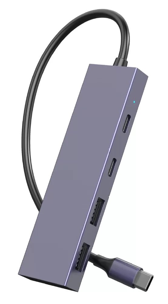 POWERTECH USB hub PTH-110, 4x θυρών, 10Gbps, USB-C σύνδεση, γκρι 3 POWERTECH USB hub PTH-110, 4x θυρών, 10Gbps, USB-C σύνδεση, γκρι