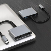 POWERTECH docking station PTH-113, 4 θυρών, USB-C, 4K, 100W, γκρι 7 POWERTECH docking station PTH-113, 4 θυρών, USB-C, 4K, 100W, γκρι 3