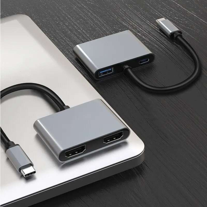 POWERTECH docking station PTH-113, 4 θυρών, USB-C, 4K, 100W, γκρι 5 POWERTECH docking station PTH-113, 4 θυρών, USB-C, 4K, 100W, γκρι - Image 3