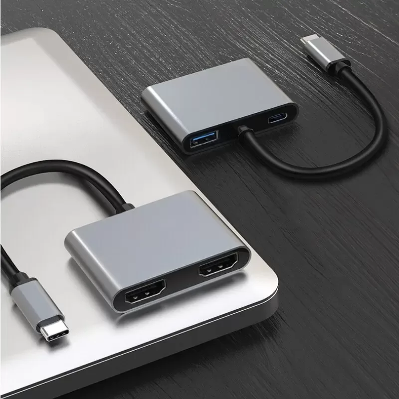 POWERTECH docking station PTH-113, 4 θυρών, USB-C, 4K, 100W, γκρι 5 POWERTECH docking station PTH-113, 4 θυρών, USB-C, 4K, 100W, γκρι - Image 3