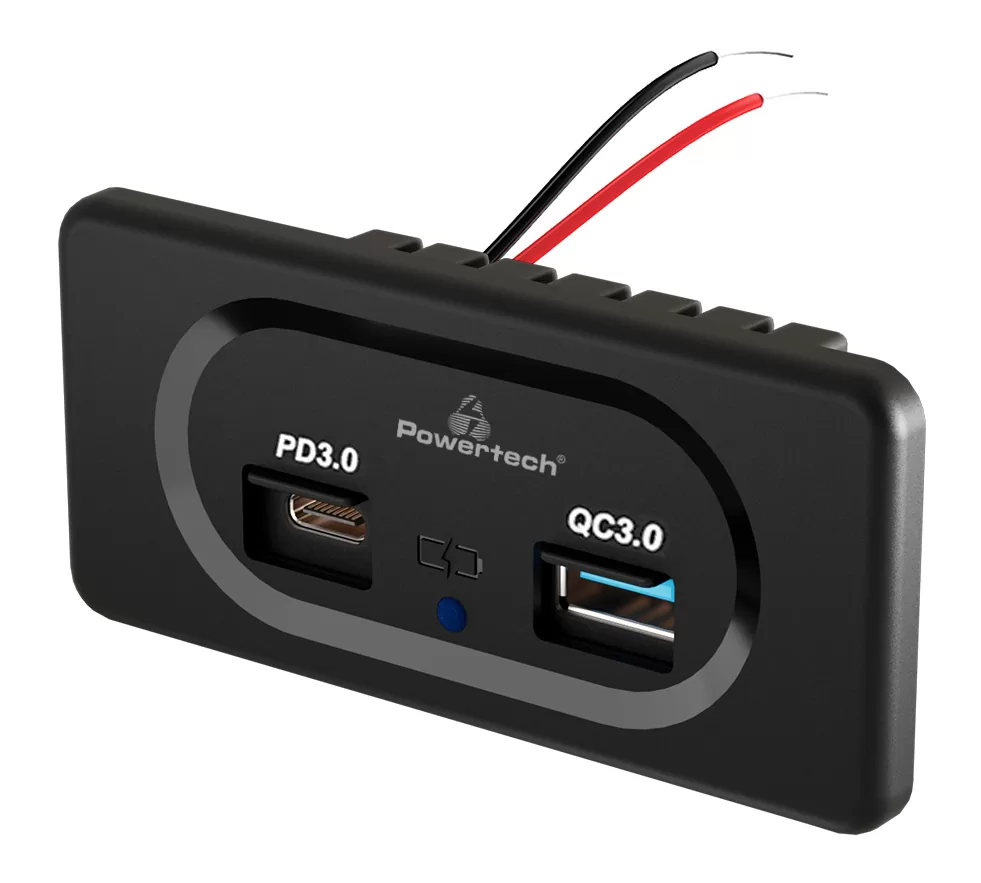 POWERTECH πρίζα USB για σκάφη & οχήματα PTL-008, USB & USB-C, 36W 3 POWERTECH πρίζα USB για σκάφη & οχήματα PTL-008, USB & USB-C, 36W