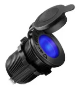 POWERTECH πρίζα αναπτήρα για σκάφη & οχήματα PTL-010, μπλε LED, 12V 1
