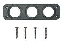 POWERTECH πάνελ πρίζας για σκάφη & οχήματα PTL-014, 3 θέσεις, 150x43mm