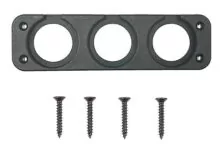 POWERTECH πάνελ πρίζας για σκάφη & οχήματα PTL-014, 3 θέσεις, 150x43mm