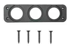 POWERTECH πάνελ πρίζας για σκάφη & οχήματα PTL-014, 3 θέσεις, 150x43mm 1