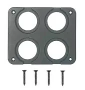 POWERTECH πάνελ πρίζας για σκάφη & οχήματα PTL-016, 4 θέσεις, 102x85mm
