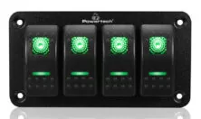 POWERTECH πάνελ σκαφών & οχημάτων PTL-019 με 4x διακόπτες, IP65