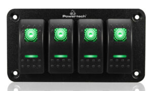 POWERTECH πάνελ σκαφών & οχημάτων PTL-019 με 4x διακόπτες, IP65 1