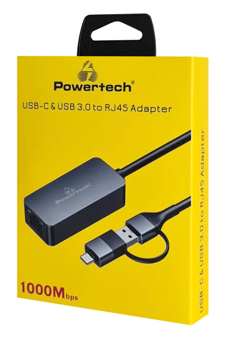 POWERTECH αντάπτορας δικτύου PTR-0149, USB & USB-C, 1000 Mbps, γκρι 4 POWERTECH αντάπτορας δικτύου PTR-0149, USB & USB-C, 1000 Mbps, γκρι - Image 2