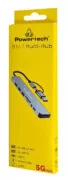 POWERTECH USB hub PTR-0151 με card reader, 8 θυρών, USB & USB-C, γκρι 3