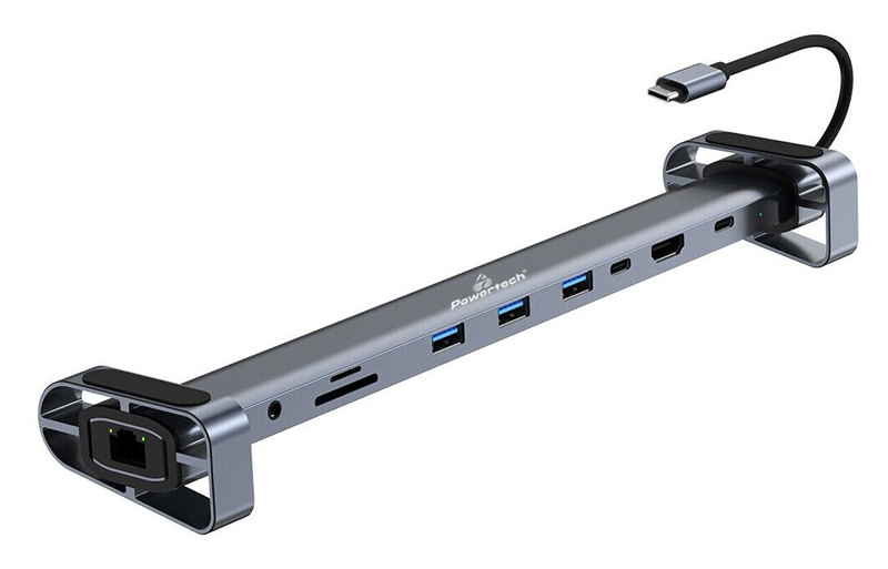 POWERTECH docking station PTR-0152, 10 θυρών, βάση laptop, USB-C, γκρι 3 POWERTECH docking station PTR-0152, 10 θυρών, βάση laptop, USB-C, γκρι