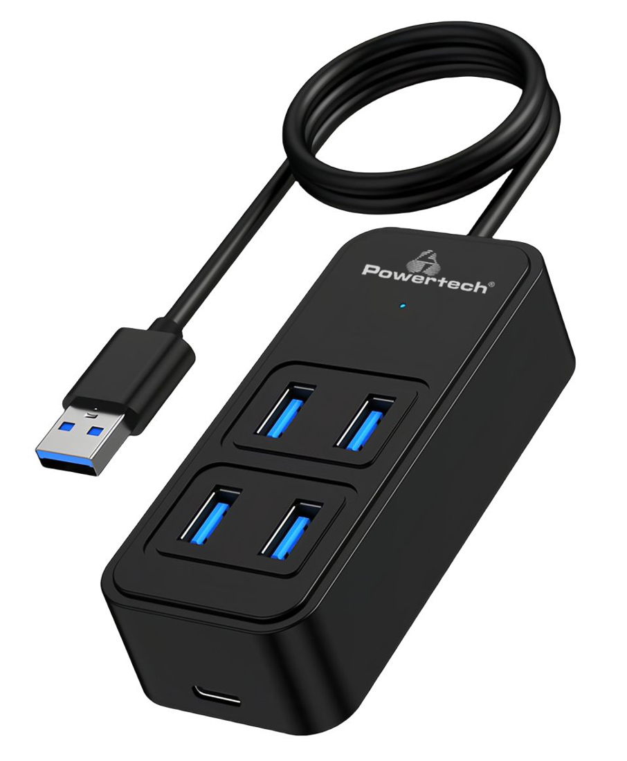 POWERTECH USB 3.2 hub PTR-0157, 4x θυρών, 5Gbps, USB σύνδεση, 1m, μαύρο 3 POWERTECH USB 3.2 hub PTR-0157, 4x θυρών, 5Gbps, USB σύνδεση, 1m, μαύρο