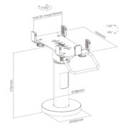 BRATECK επιτραπέζια βάση POS PTS-05, περιστρεφόμενη, universal 6